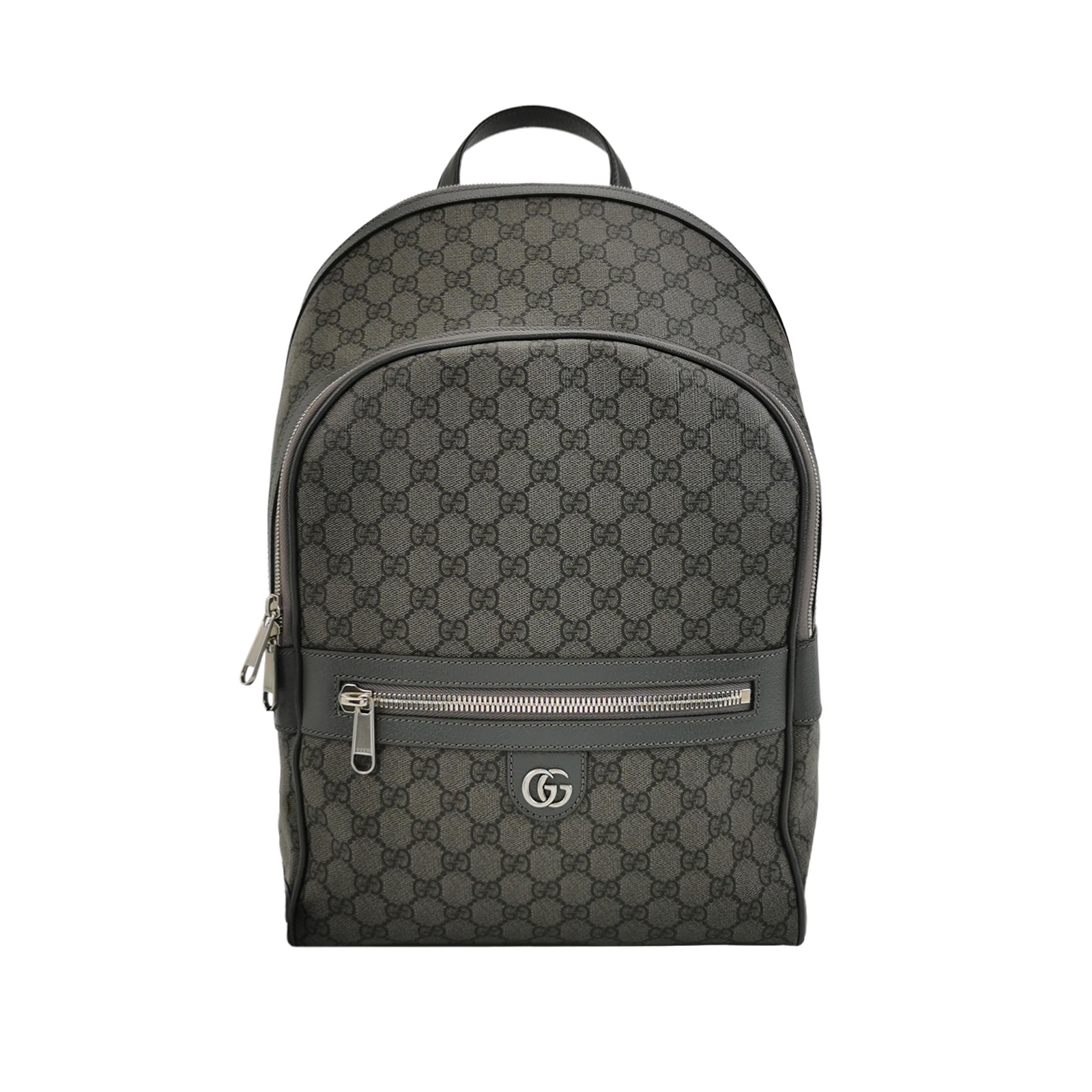 Ophidia中号牛皮双G老花拉链双肩包