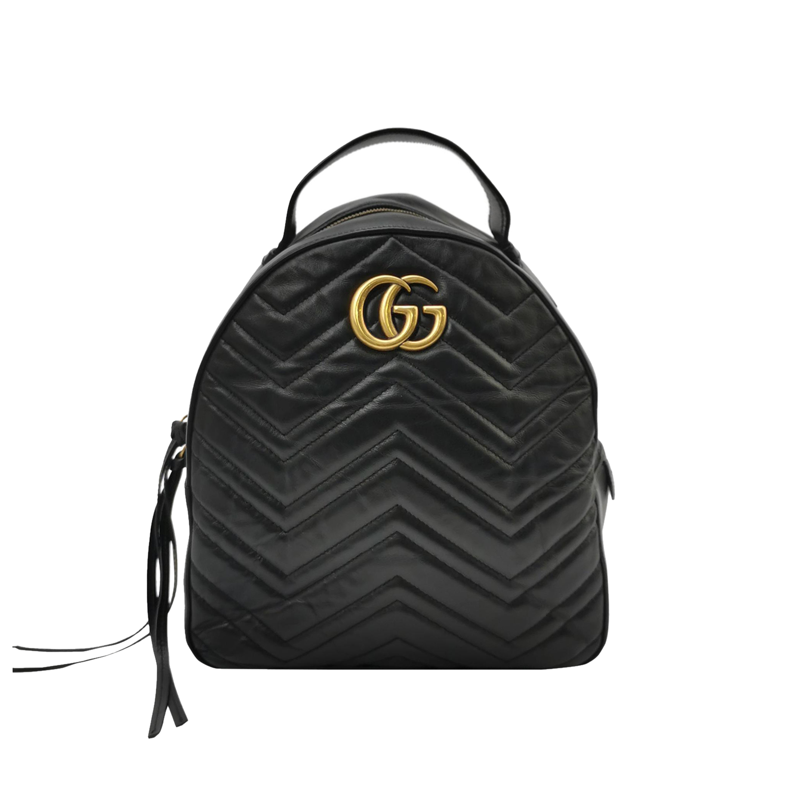 GG Marmont牛皮V纹绗缝双G标志双肩包