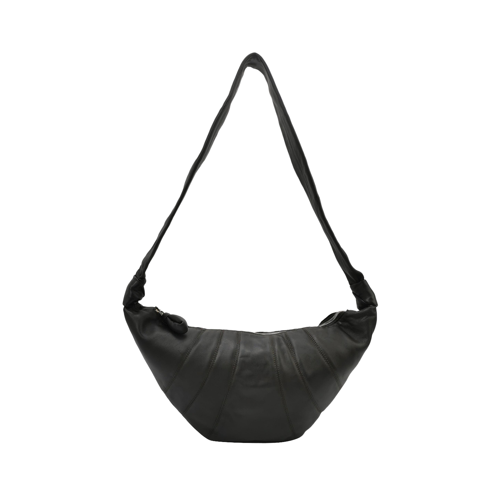 Croissant中号羊皮纯色拉链单肩包