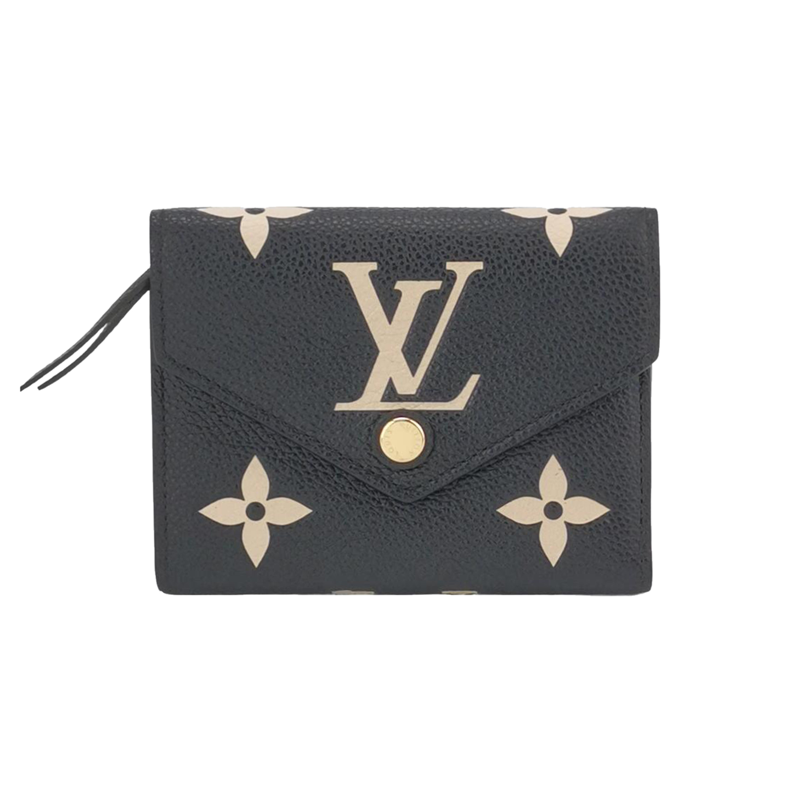 Victorine牛皮Monogram印花按扣钱包芯片款