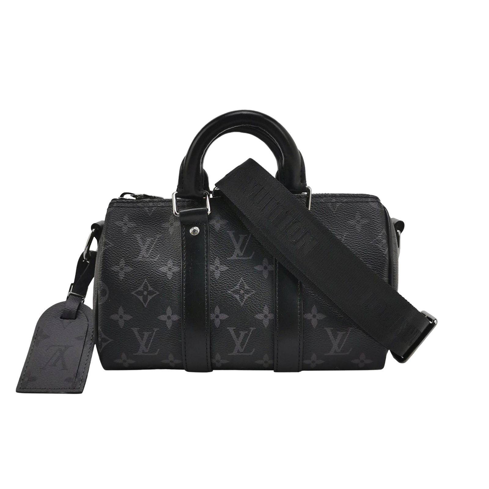 Keepall25牛皮老花加固饰带斜挎包单肩包芯片款