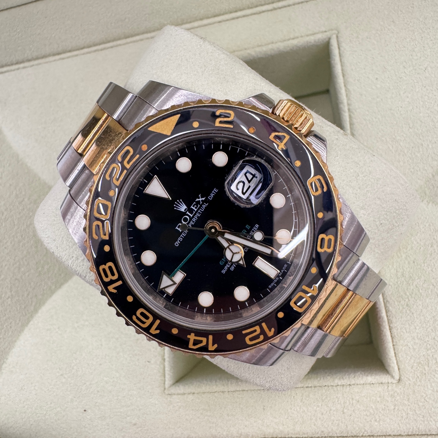 GMT Master格林尼治型精钢18K黄金自动机械男士腕表